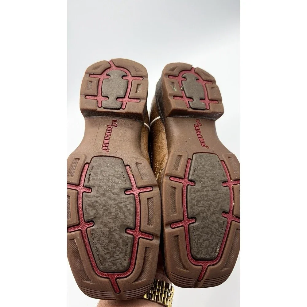 Durango Big Kids Tan/Pink Western Boots, Size 3M